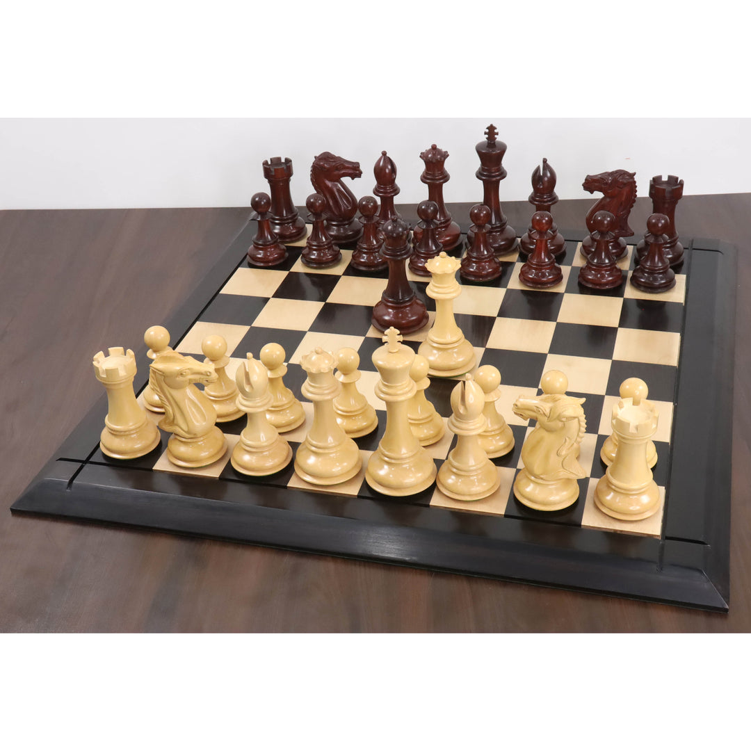 6,1" Mammut Luxus Staunton Schachspiel - Nur Schachfiguren - Knospe Palisander - Dreifaches Gewicht