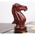 Hand-carved bud rosewood knight piece from the Mammoth Luxury Staunton set.