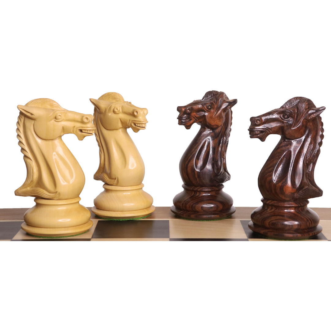 6,1" Mammut Luxus Staunton Schachspiel - Nur Schachfiguren - Palisander - Dreifach Gewicht