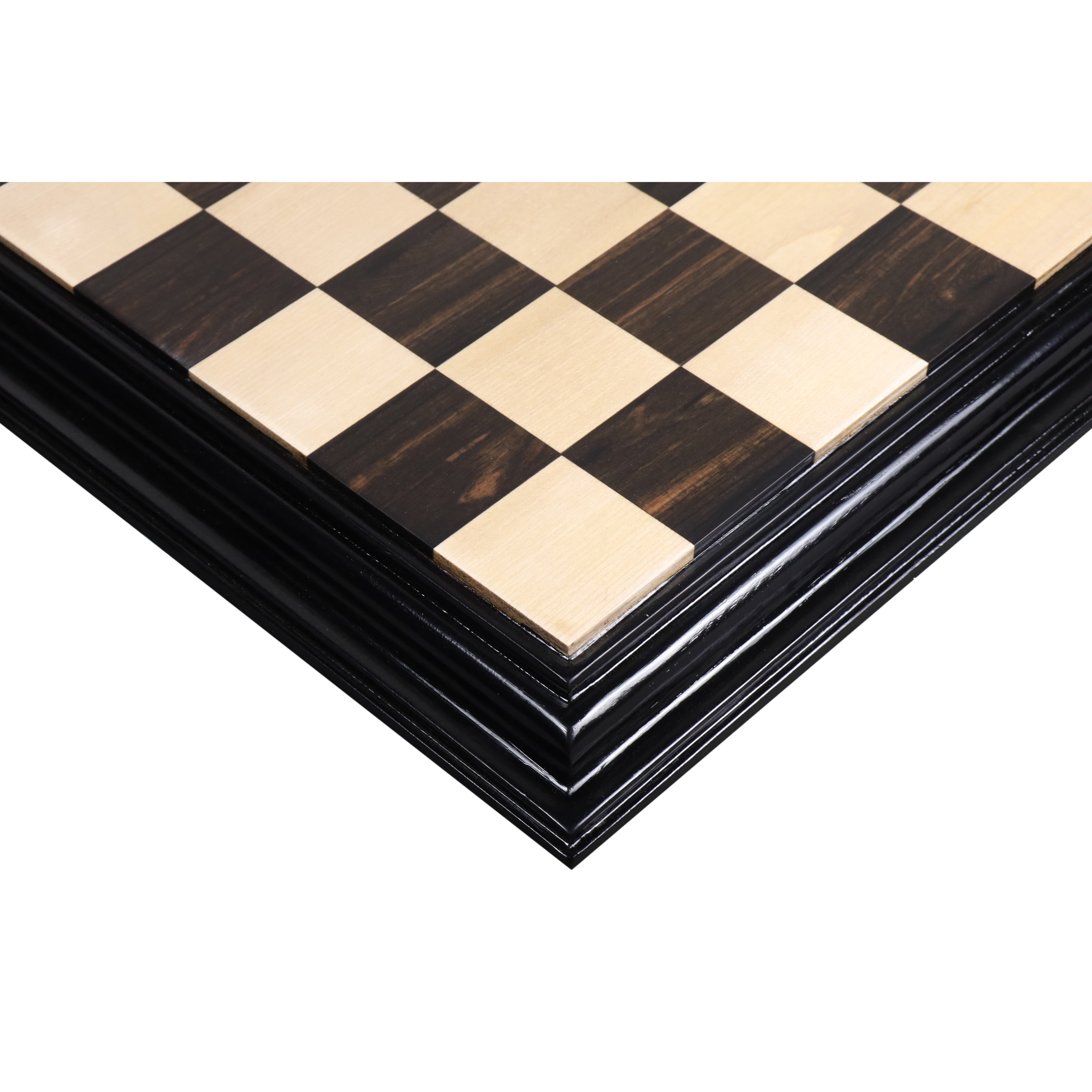 Ebony & Maple Wood Luxury Chess board with Carved Border - Unique Chess Set online buy