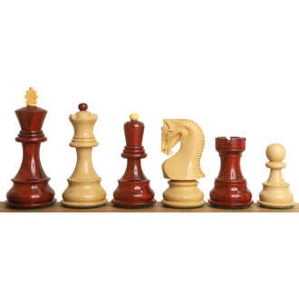 3.9" Russian Zagreb 59' Chess Pieces Only Set - Double Weighted Bud Rose Wood