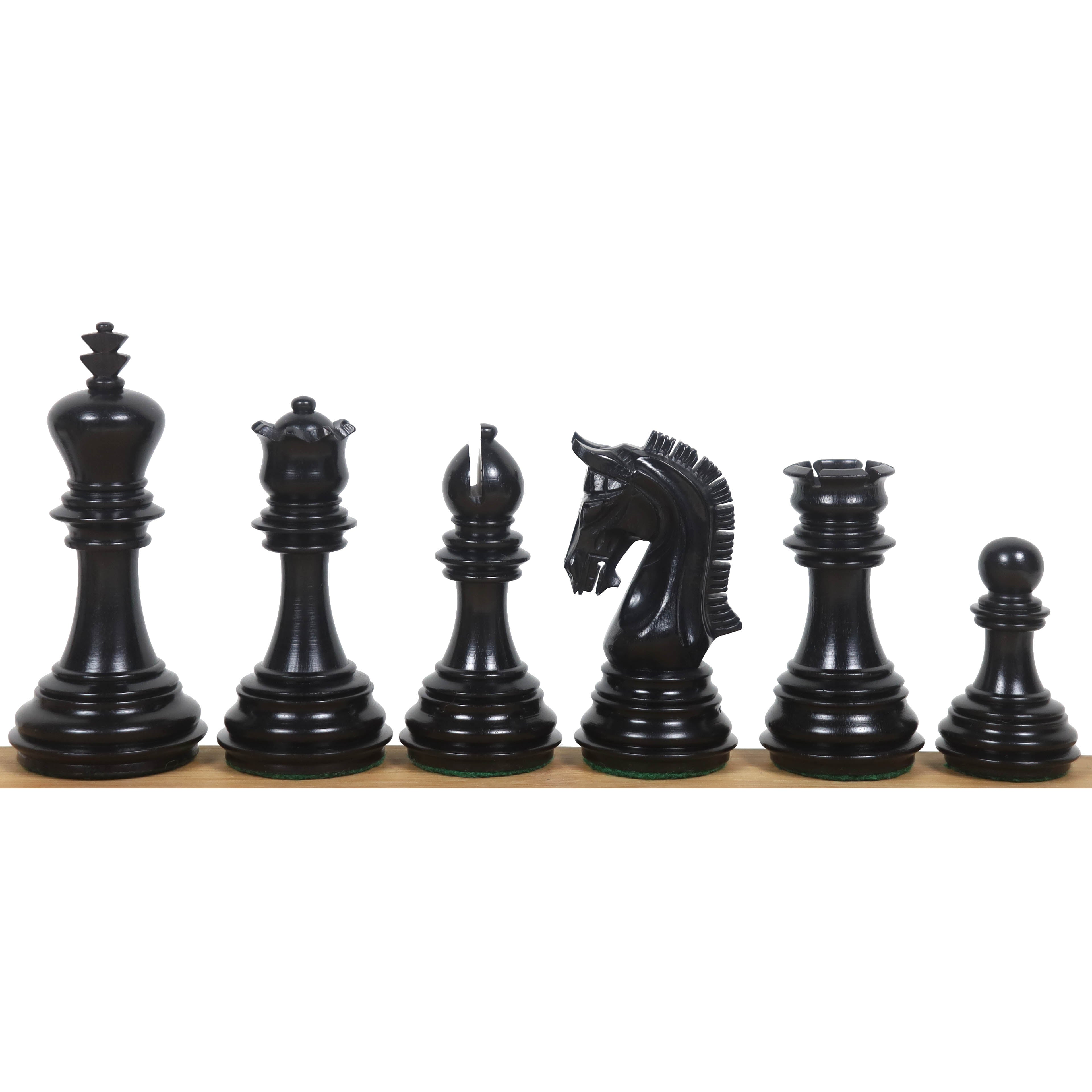 3.8" Imperial Staunton Luxury Chess Pieces Only Set - Weighted Ebony Wood