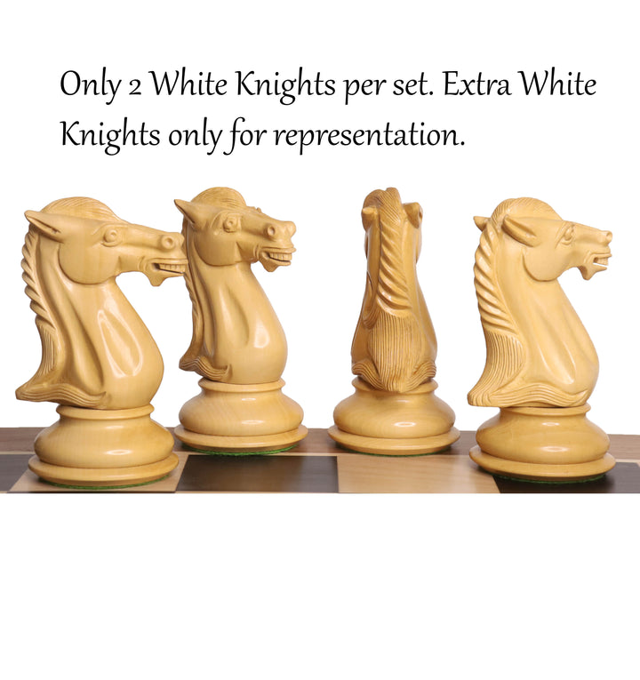Set di scacchi Mammut Luxury Staunton da 6,1" - Solo pezzi di scacchi - Legno d'ebano - Peso triplo