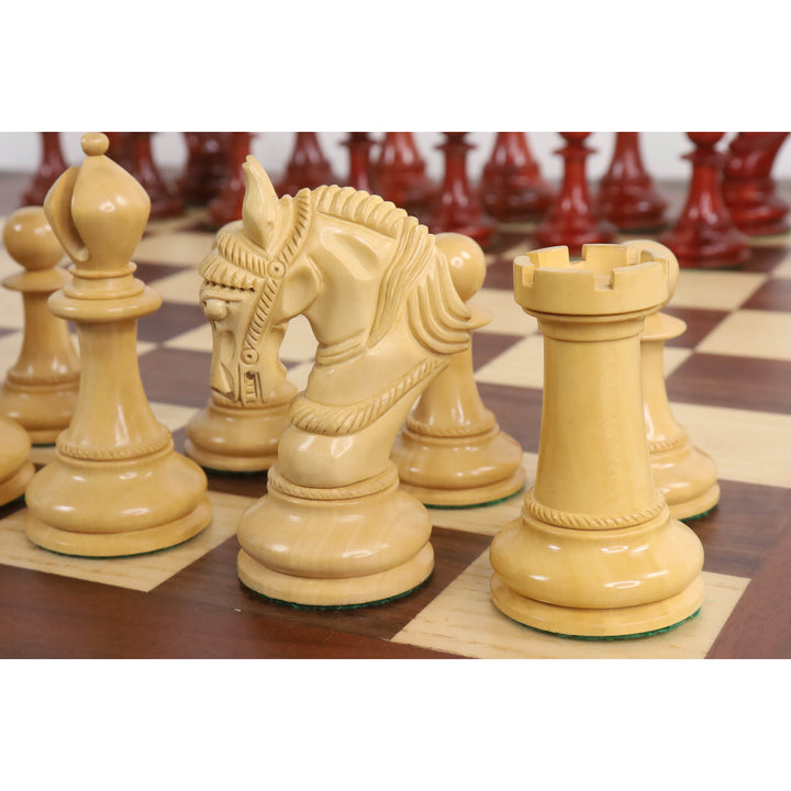 Set di scacchi Imperator Luxury Staunton da 4,5" - Solo pezzi di scacchi - Palissandro - Peso triplo