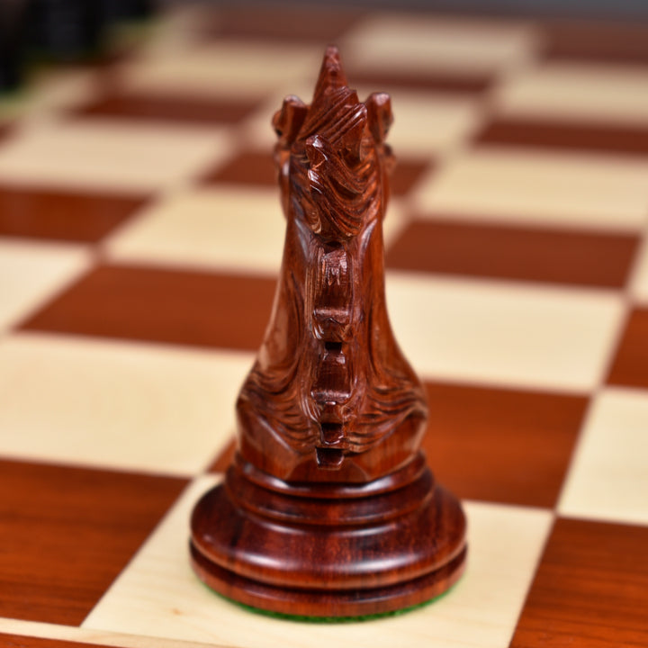 Alexandria Luxury Staunton Schachspiel - Nur Schachfiguren - dreifach gewichtet - Ebenholz & Knospenpalisander