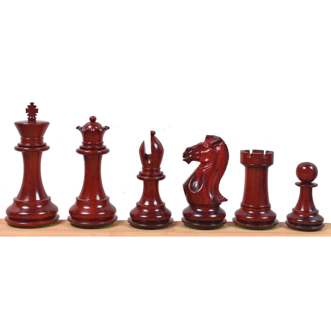 Slightly Imperfect 4.1″ Traveller Staunton Luxury Chess Set - Chess Pieces Only – Bud Rose Wood & Boxwood