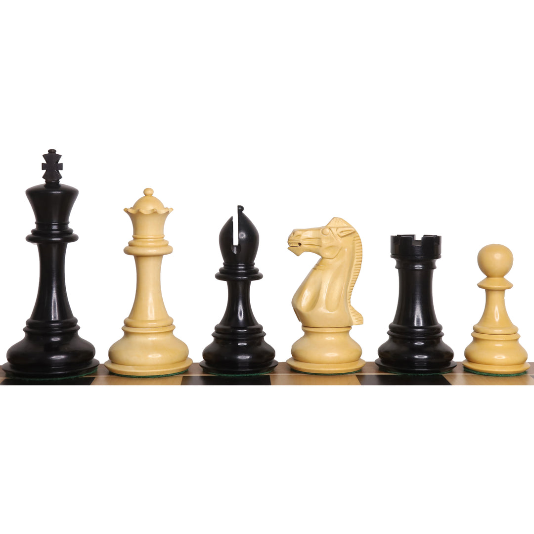 Slightly Imperfect 6.3" Jumbo Pro Staunton Luxury Chess Set - Chess Pieces Only - Ebony Wood - Triple Weight