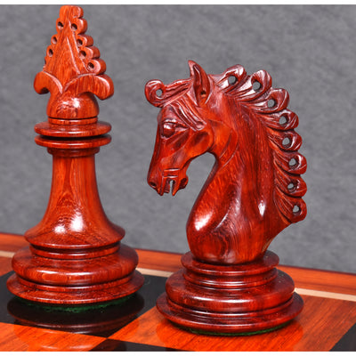 Combo of 4.5″ Carvers’ Art Luxury Chess Set - Pieces in Budrose Wood with Board and Box