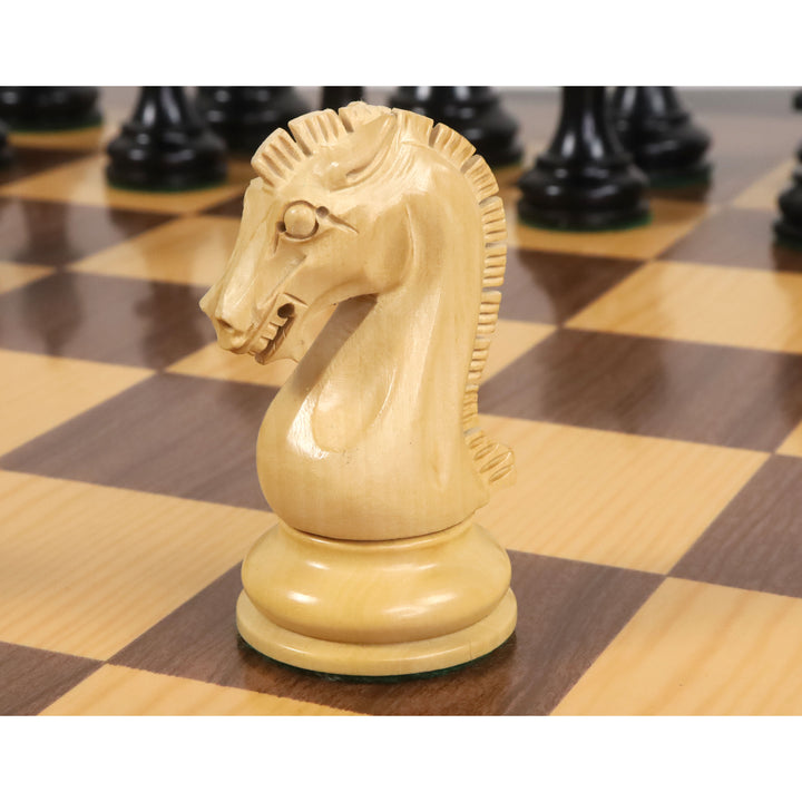 Slightly Imperfect 2021 Sinquefield Cup Reproduced Staunton Chess Set - Chess Pieces Only - Triple weighted Ebony Wood