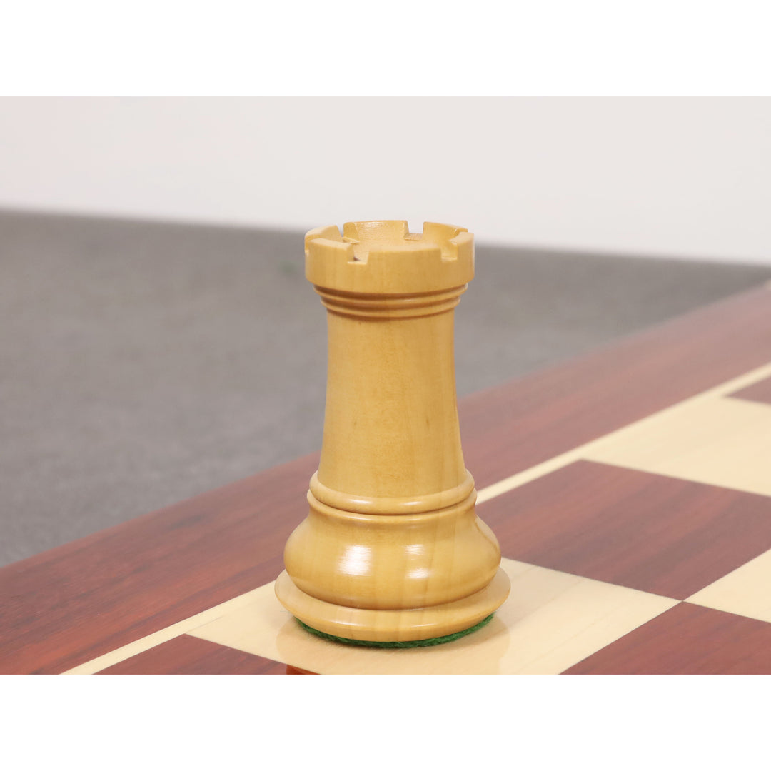 4,2" Amerikansk Staunton Luksus skaksæt - kun skakbrikker - Tredobbelt Vægtet Bud Rosentræ