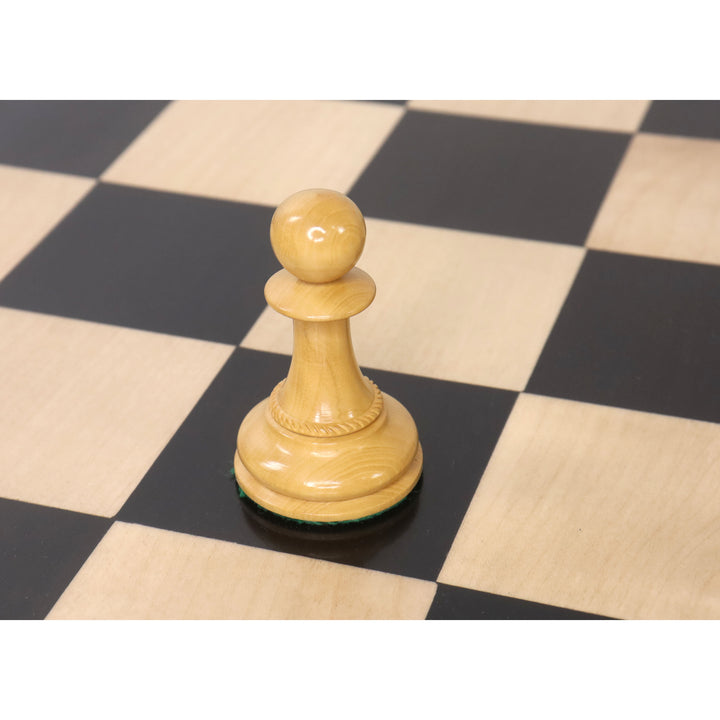 Jeu d'échecs 4.5" Imperator Luxury Staunton légèrement imparfait - Pièces d'échecs uniquement - Bois d'ébène - Poids triple