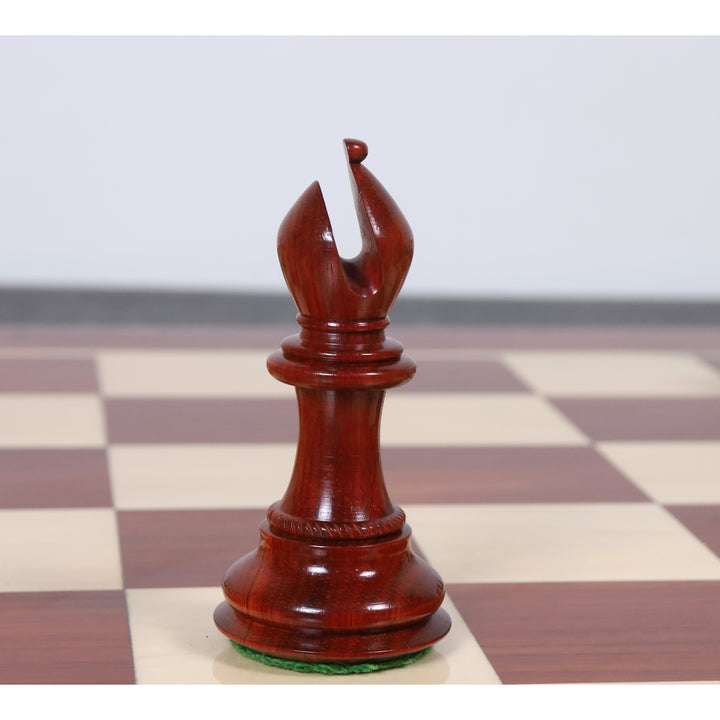 Kombo 4,5" luksusowego Sheffield Staunton Zestaw do szachów - figury z Pączek Drewno Różane z Planszą Szachową i Pudełkiem do Przechowywania