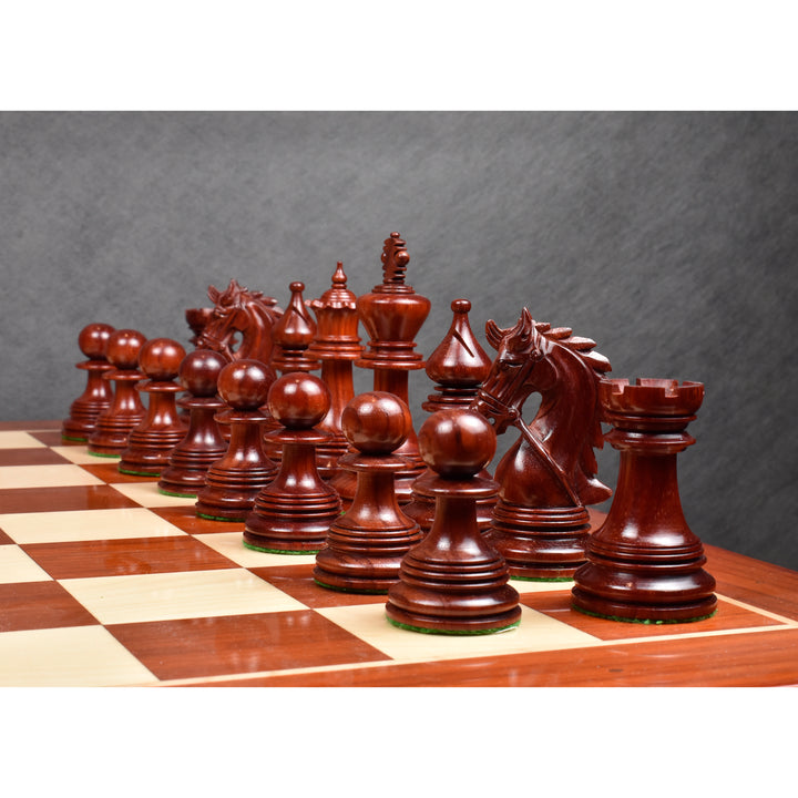 Slightly Imperfect 4.3" Napoleon Luxury Staunton Chess Set - Chess Pieces Only - Triple Weight Bud Rosewood