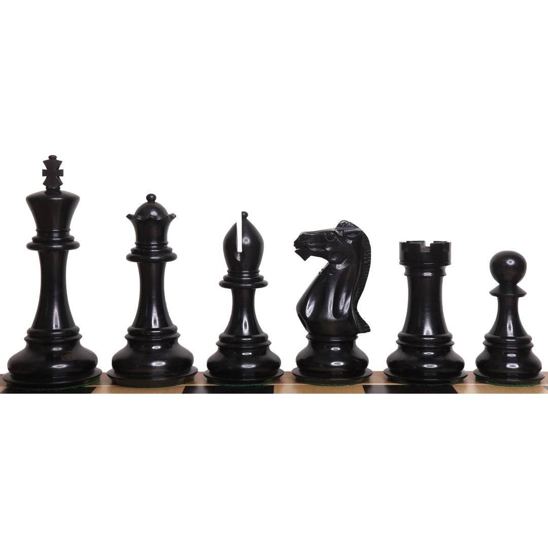 Slightly Imperfect 6.3" Jumbo Pro Staunton Luxury Chess Set - Chess Pieces Only - Ebony Wood - Triple Weight