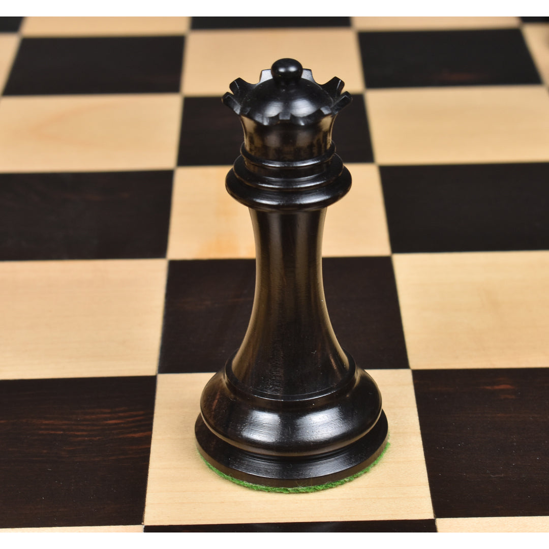 Leicht unvollkommene Repro 2016 Sinquefield Staunton Schachspiel - nur Schachfiguren - Ebenholz - dreifaches Gewicht