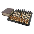 St. John Calvert chess set with matching storage box and 19-inch board.