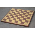 A 14 inch luxury brass metal chessboard featuring intricate floral engravings in gold and copper tones.