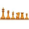 Historical 1849 Leuchars Staunton chess pieces handcrafted in premium antiqued boxwood.