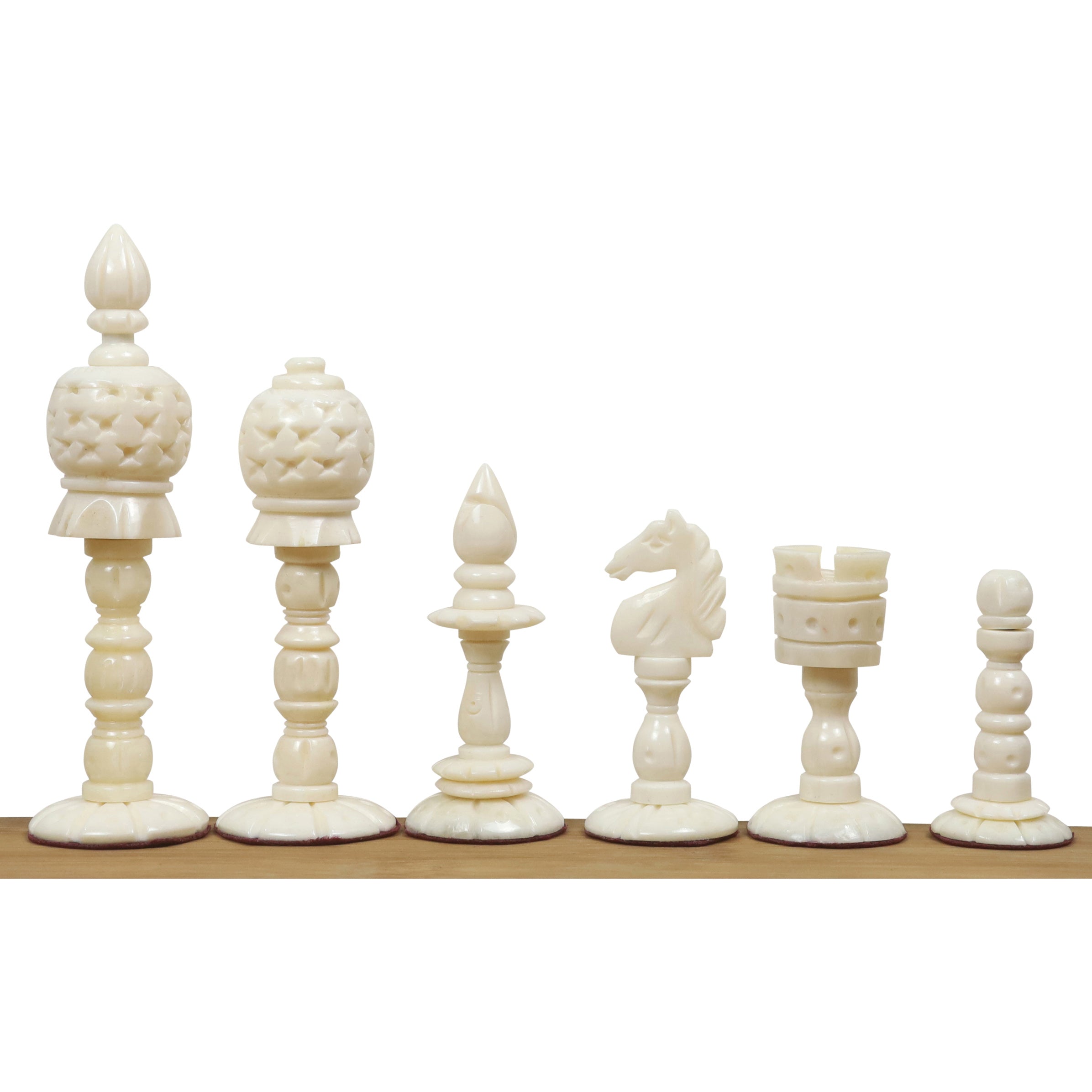 Tournament Chess Set - Extra Large & Heavy 4 Luxury Chess Pieces (  Ivory/Black) with Green/White Roll-up Chess Board