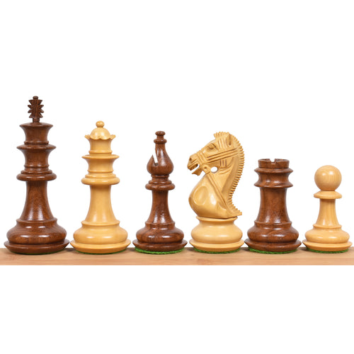 4.2" Supreme Luxury Sheesham Wood Weighted Chess Pieces Set - Extra Queens