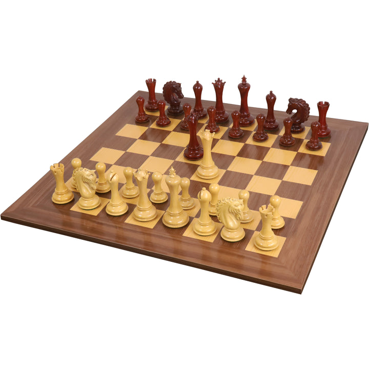 Slightly Imperfect 4.6" Avant Garde Luxury Staunton Chess Set - Chess Pieces Only - Bud Rosewood & Boxwood