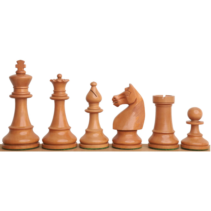 Niemiecki kolekcjonerski zestaw szachów z 1920 roku - tylko szachy - antyczne bukszpanowe - 4.1