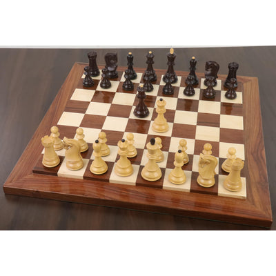 3.9" Russian Zagreb 59' Chess Set- Chess Pieces Only - Double Weighted Rose Wood