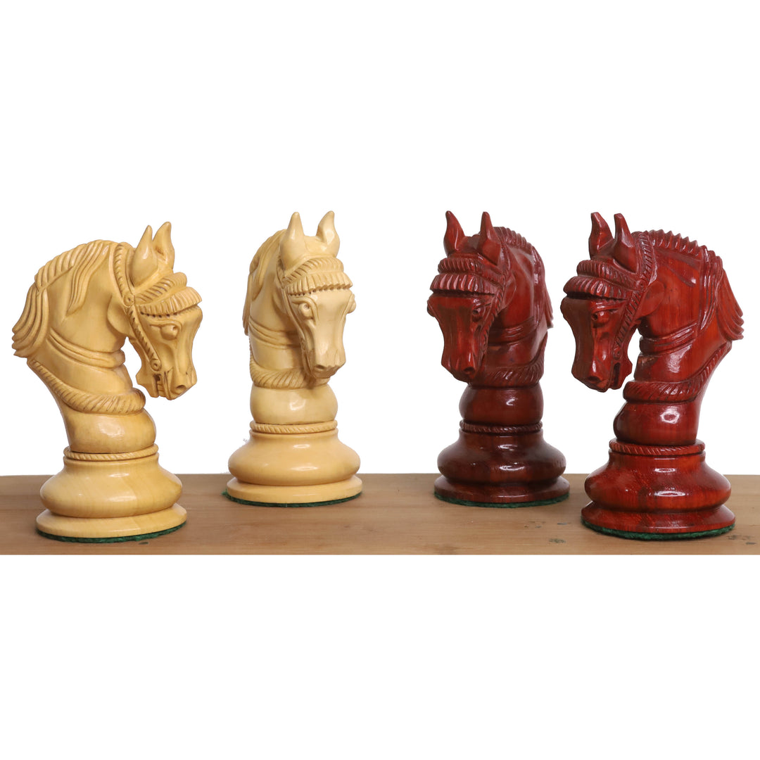 4.5" Imperator Luxury Staunton Chess Set- Chess Pieces Only-Bud Rosewood - Triple Weight