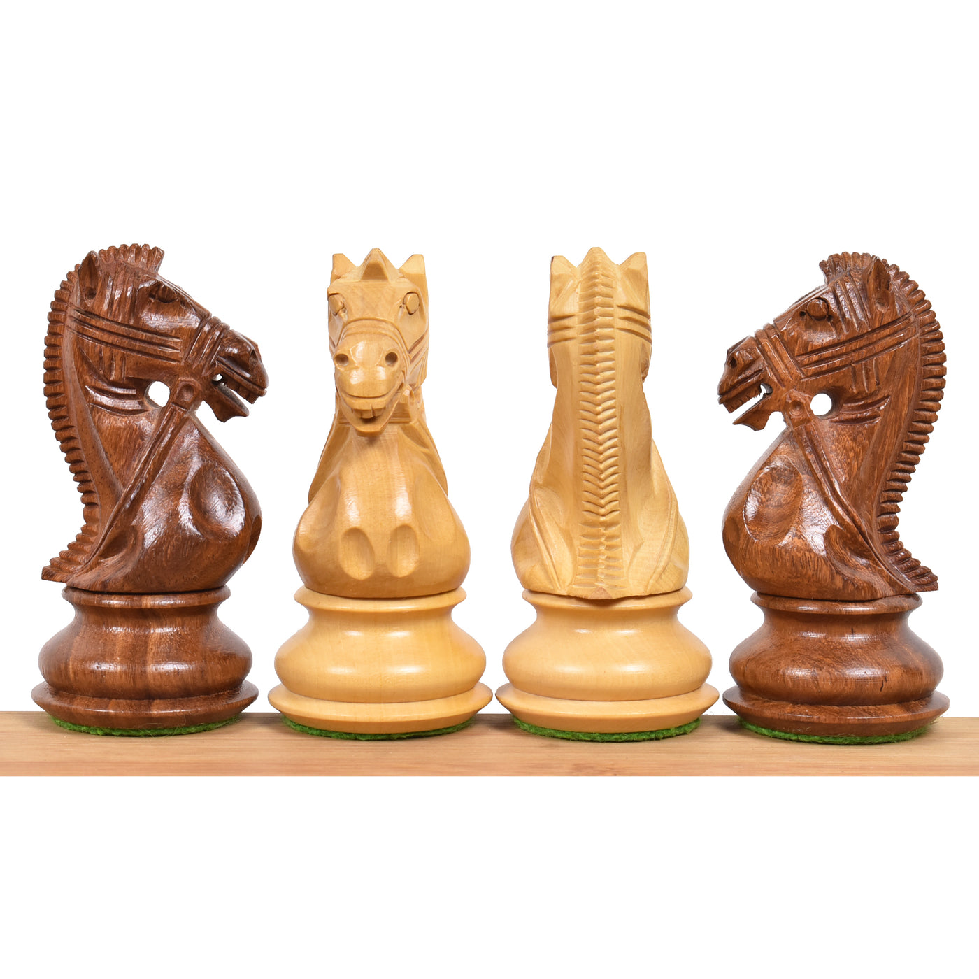 4.2" Supreme Luxury Sheesham Wood Weighted Chess Pieces set - Extra Queens