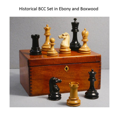 Slightly Imperfect 4.3" British Chess Company (BCC) Chess Pieces Only set