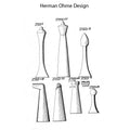 Technical patent drawing showing the minimalist proportions of the Herman Ohme chess design.