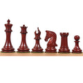 Slightly Imperfect Repro 2016 Sinquefield Staunton Chess Set - Chess Pieces Only-Bud Rosewood-Triple Weight