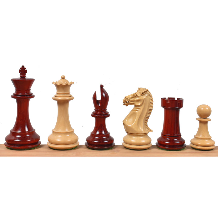 Slightly Imperfect 4.1″ Traveller Staunton Luxury Chess Set - Chess Pieces Only – Bud Rose Wood & Boxwood