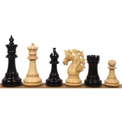 Combo of 4.6" Spartacus Luxury Staunton Ebony Wood Chess Pieces with 23" Chessboard and Storage Box