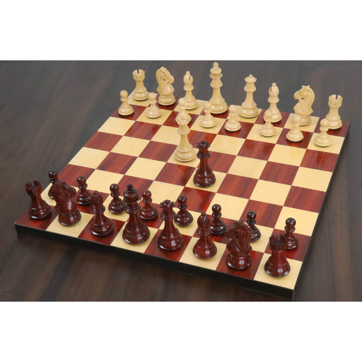 Jeu d'échecs de luxe Bridle Staunton 3.9" - Pièces d'échecs uniquement - Palissandre et Buis Bourgeons