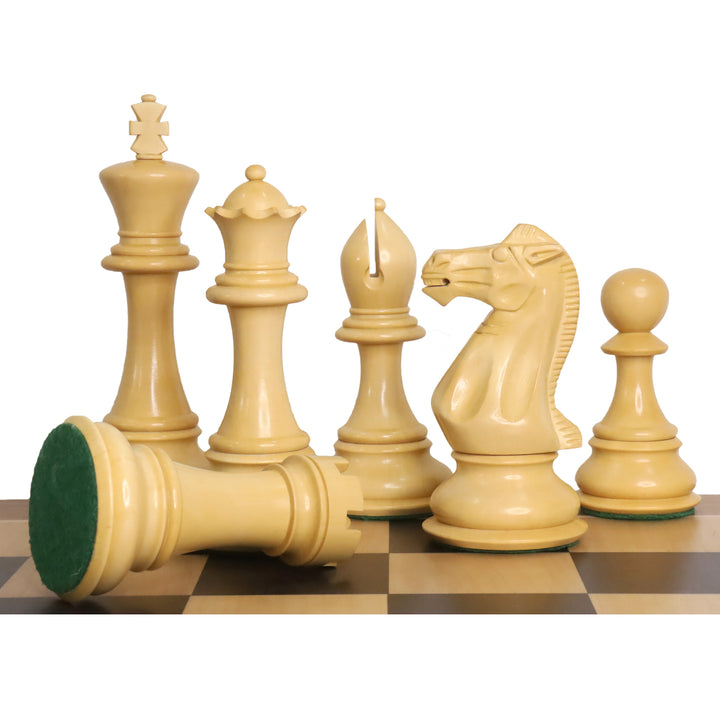 Set di scacchi di lusso Jumbo Pro Staunton da 6,3" - Solo pezzi di scacchi - Legno d'ebano - Peso triplo