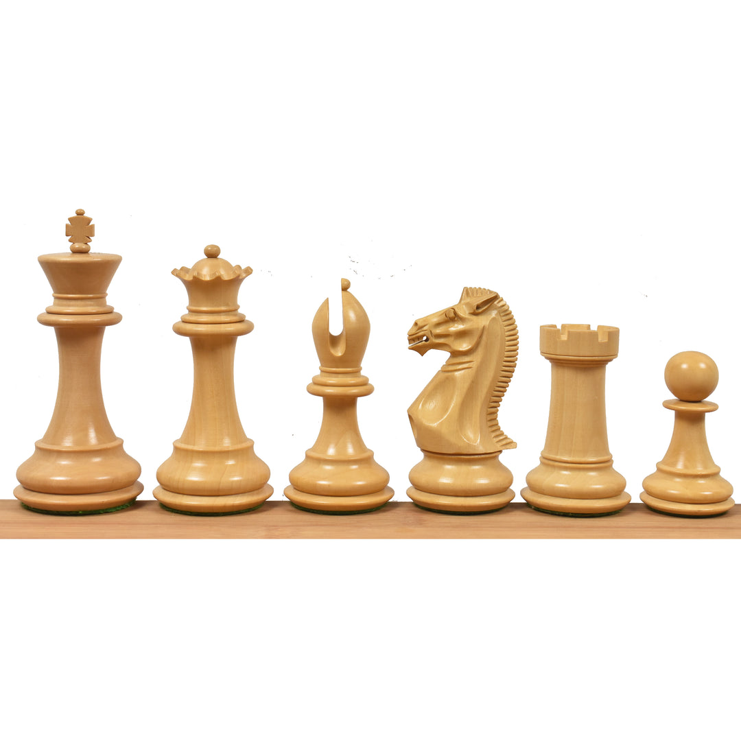 Slightly Imperfect 4.1″ Traveller Staunton Luxury Chess Set - Chess Pieces Only – Bud Rose Wood & Boxwood