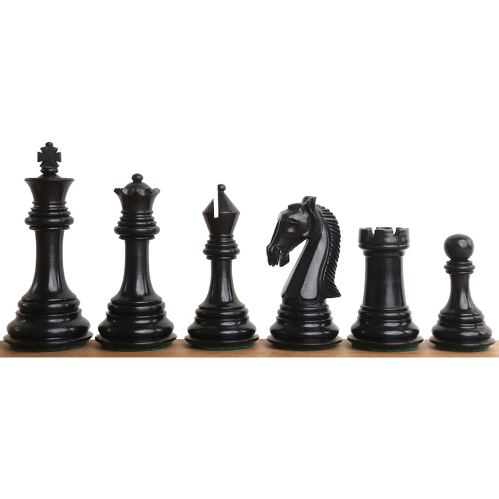 Zestaw szachów 3,9” New Columbian Staunton - tylko szachy - drewno hebanowe - podwójne ważone