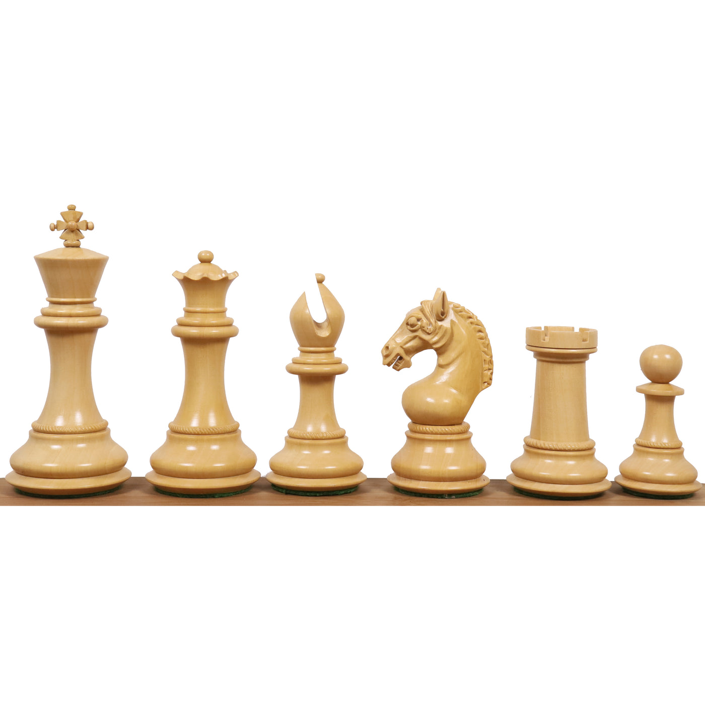Combo of 4.5" Sheffield Staunton Luxury Chess Ebony Wood Pieces with Board and Storage Box
