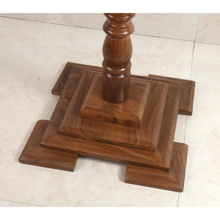 Mesa de madera para tablero de ajedrez de 20" con cajones - 24" de altura - palisandro dorado y arce