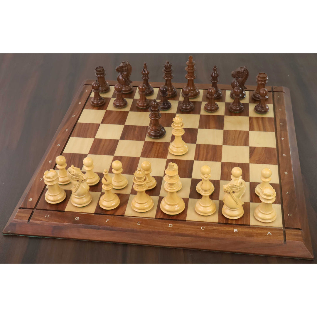 4.2" Supreme Luxury Sheesham Holz gewichtete Schachspiel - Nur Schachfiguren - Extra Königinnen
