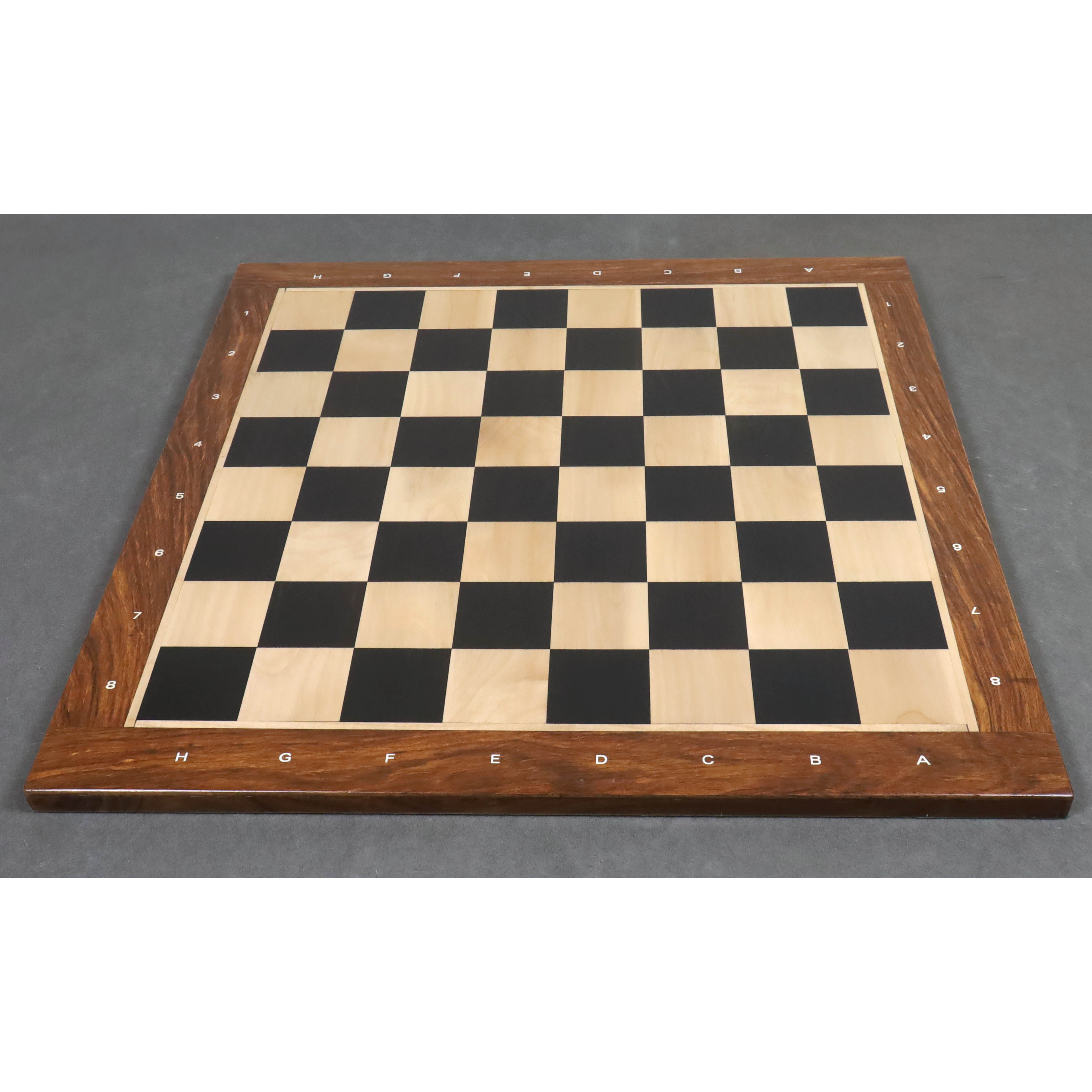 Storage Box for Chess Pieces - Large Solid Ebony & Maple Wood Chessboard 