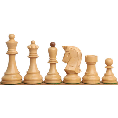 Slightly Imperfect 1950 Reproduced Bobby Fischer 3.7" Dubrovnik Golden Rosewood Chess Pieces Only Set