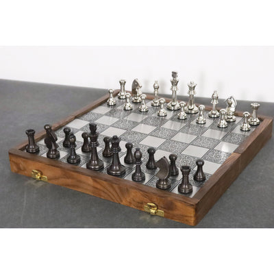 Brass Metal Staunton Inspired Luxury Chess Pieces