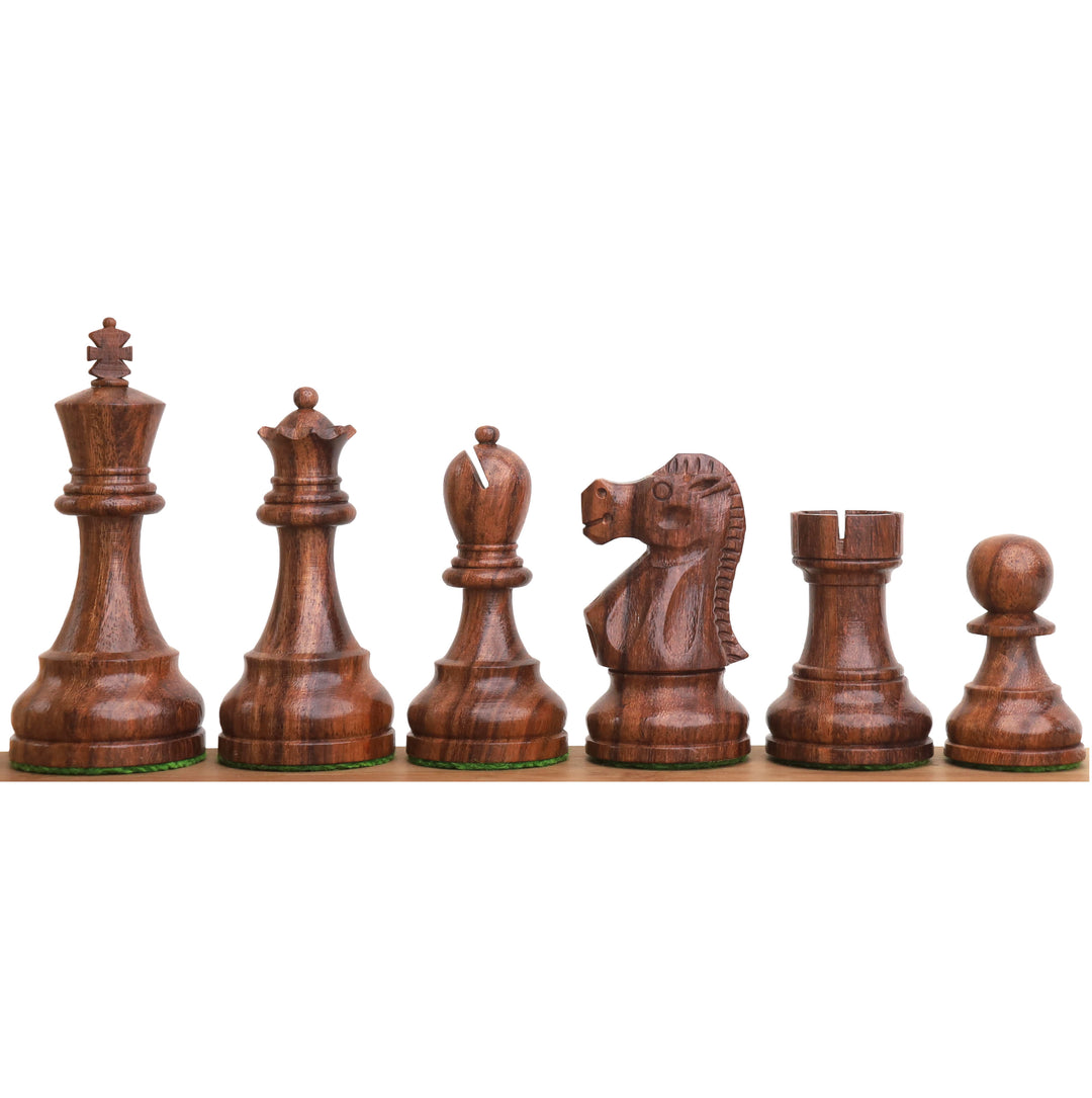 3.8" Reykjavik Serie Staunton Holz Schachspiel - nur Schachfiguren - gewichtetes Sheeshamholz