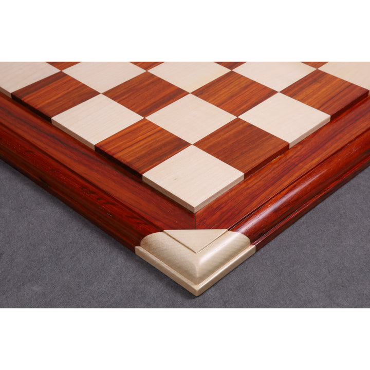 Combo of American Staunton Luxury Chess Set - Pieces in Bud Rosewood with Board and Box