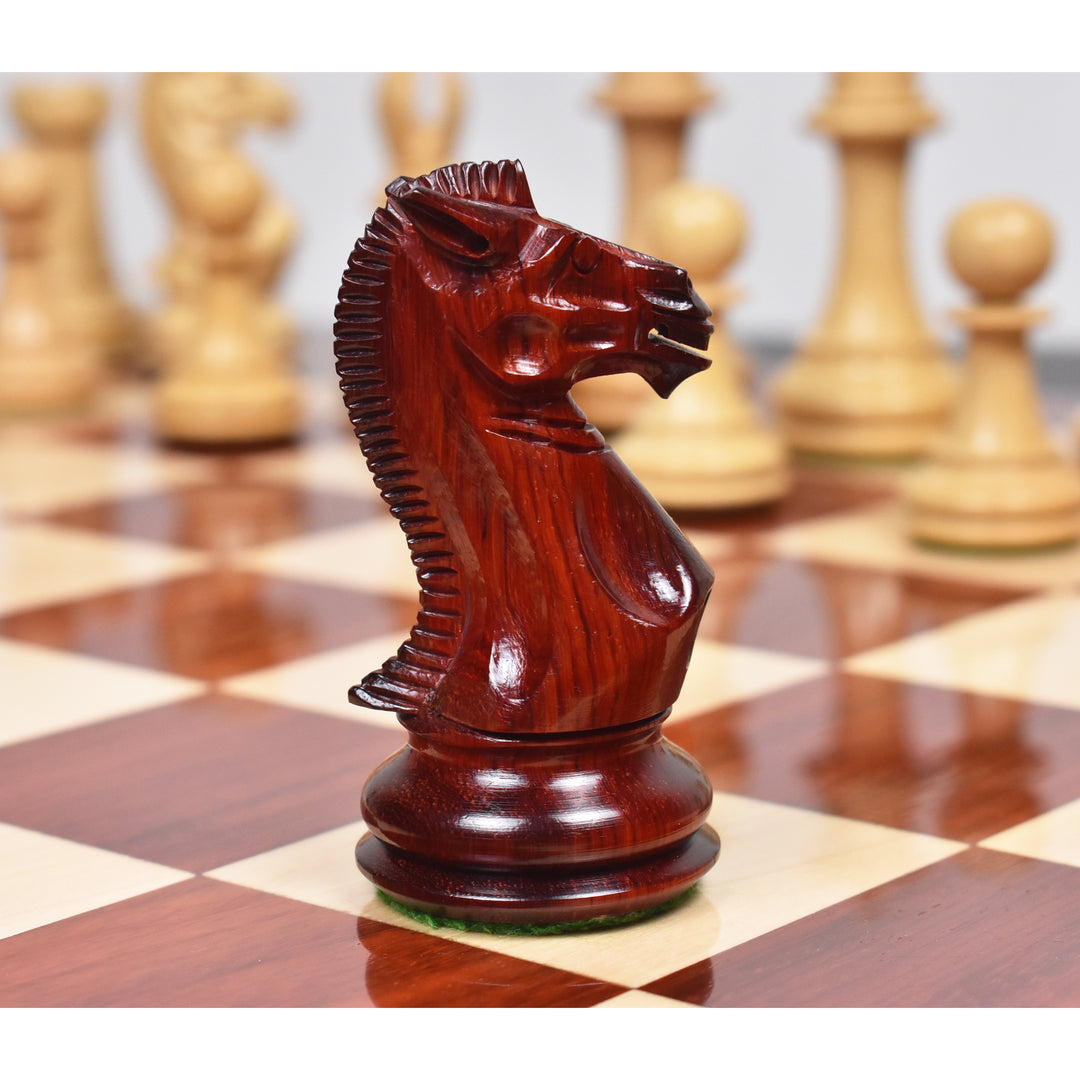 Slightly Imperfect 4.1″ Traveller Staunton Luxury Chess Set - Chess Pieces Only – Bud Rose Wood & Boxwood