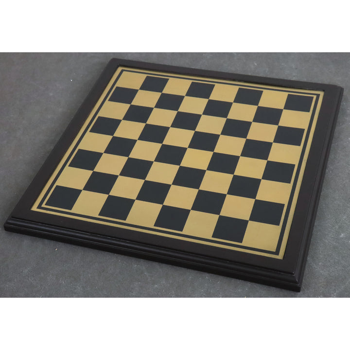 14" Tower Series Brass Metal Luxury Chess Pieces & Board Combo Set - Gold & Grey
