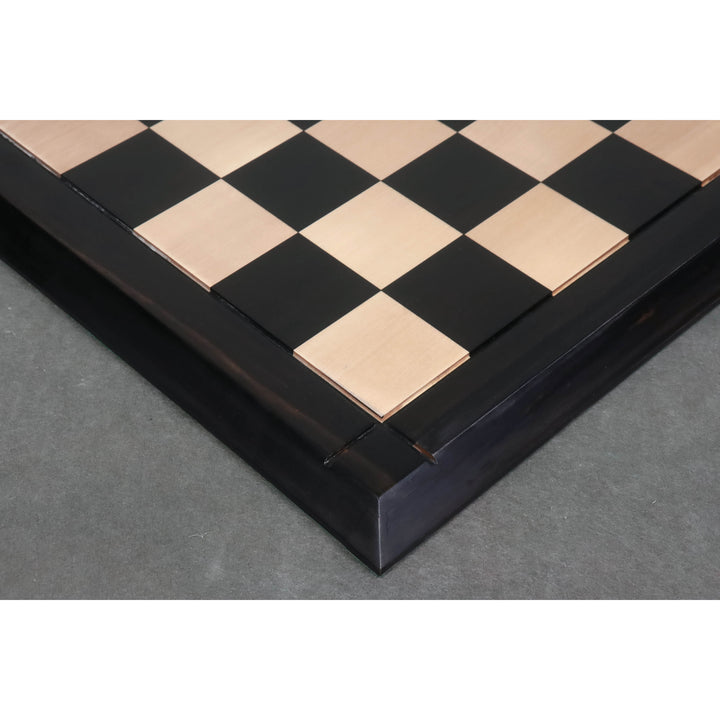 25” duża plansza szachowa Drueke Styl Heban i Klon - kwadrat 65 mm