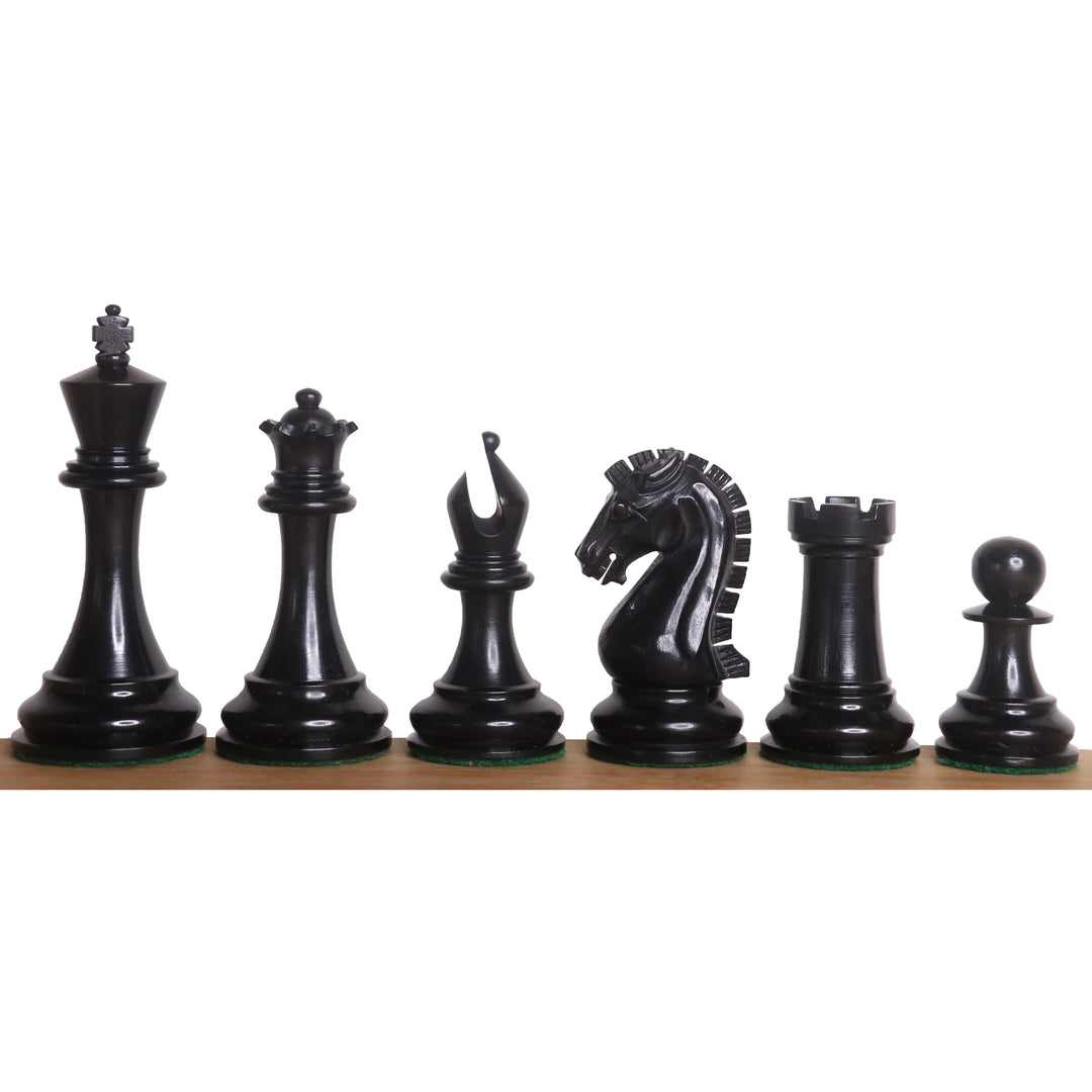 Slightly Imperfect 2021 Sinquefield Cup Reproduced Staunton Chess Set - Chess Pieces Only - Triple weighted Ebony Wood